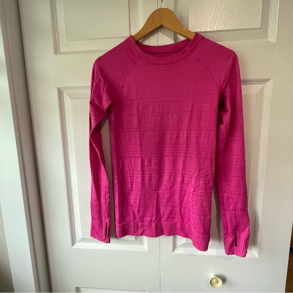 Lululemon restless long sleeve pink size 4 top - Picture 3 of 6